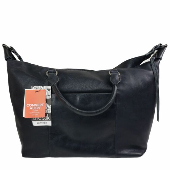 The Sak Sierra Handbag Satchel Leather Black Vintage Finish Purse - Picture 3 of 9